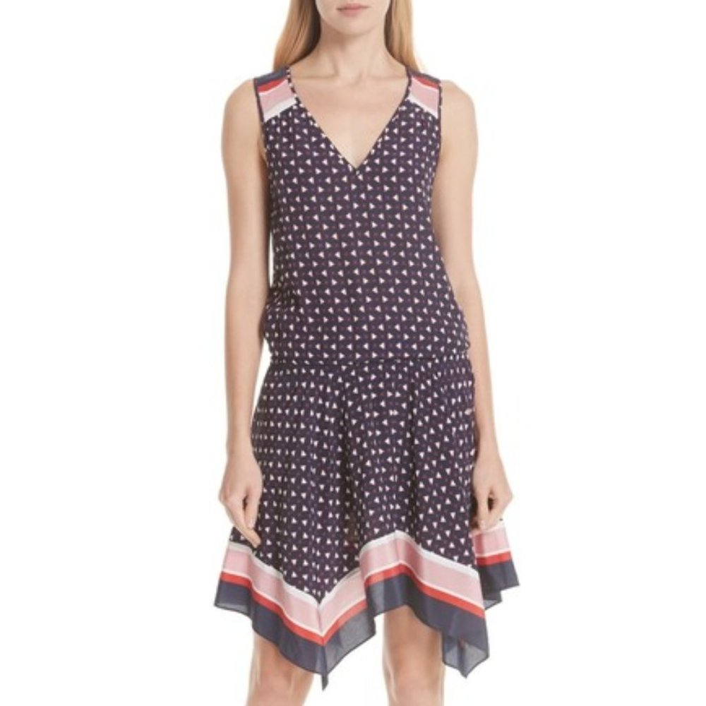 JOIE Silk Handkerchief Printed Dress NWOT
